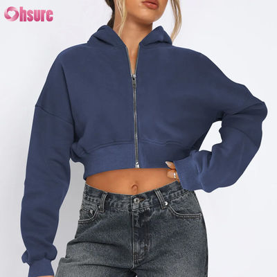 Jaqueta de calçado feminino com fechadura completa, confortável, flexível, suave, térmica, à prova de vento, de quatro vias, sem costura, de inverno, com capuz