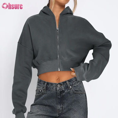 Jaqueta de calçado feminino com fechadura completa, confortável, flexível, suave, térmica, à prova de vento, de quatro vias, sem costura, de inverno, com capuz