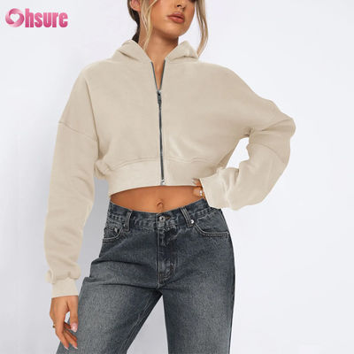 Jaqueta de calçado feminino com fechadura completa, confortável, flexível, suave, térmica, à prova de vento, de quatro vias, sem costura, de inverno, com capuz