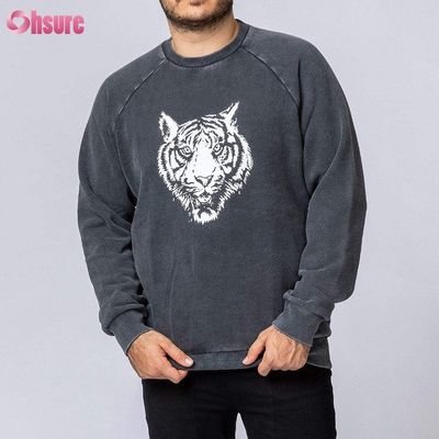 Camisas de pescoço de tripulantes de tripulantes masculinos camisetas de capota impressão de alta qualidade de algodão de lã roupas de inverno para homens camisola tecido de malha