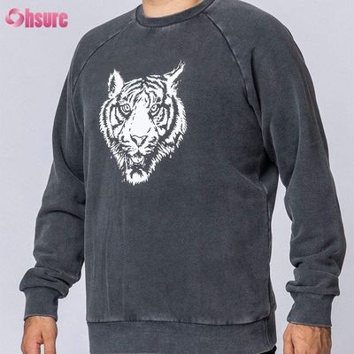 Camisas de pescoço de tripulantes de tripulantes masculinos camisetas de capota impressão de alta qualidade de algodão de lã roupas de inverno para homens camisola tecido de malha