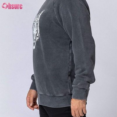 Camisas de pescoço de tripulantes de tripulantes masculinos camisetas de capota impressão de alta qualidade de algodão de lã roupas de inverno para homens camisola tecido de malha