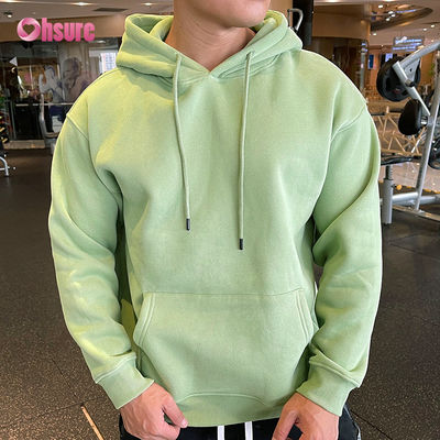 Correndo Vestido de alta qualidade Hoodie personalizado de grande porte Treinamento Vestido essencial Hoodie Pullover de algodão Homens Hoodies em branco Tecido de lã