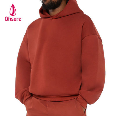 Fabricantes de Moletom com Capuz Oversized e Ombro Caído Personalizados, em Branco, 100% Algodão, Alta Qualidade, para Homens