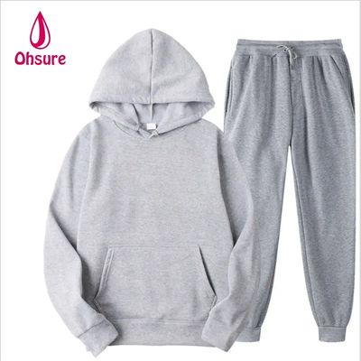 Moletom Casual Solto Conjunto Básico Ombros Caídos Oversize Esportivo com Capuz e Calças de Jogging Masculino Conjunto de Agasalho Feminino Malha com Estampa Digital