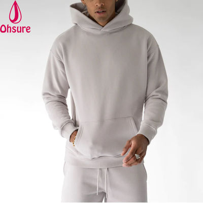 Moletom Casual Pesado Moletom com Capuz de Fleece de Alta Qualidade Camisolas Básicas de Cor Sólida para Homens