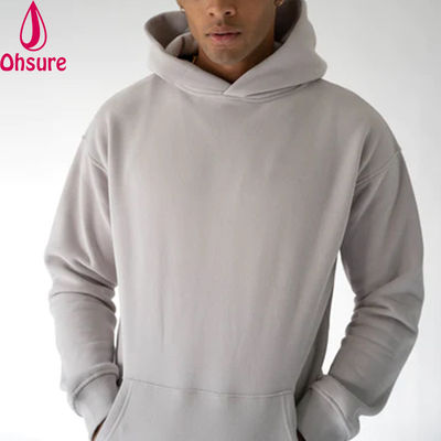 Moletom Casual Pesado Moletom com Capuz de Fleece de Alta Qualidade Camisolas Básicas de Cor Sólida para Homens