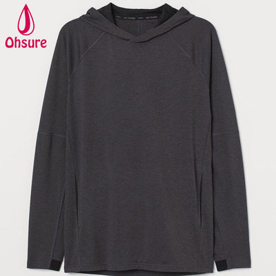 Moletom com capuz de yoga masculino mais vendido, secagem rápida, forro de malha, capuz sobreposto, ajuste regular para treino na academia, logotipo personalizado, padrão sólido, outono