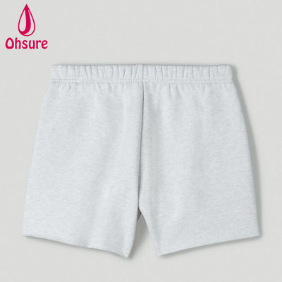 Wholesale Logotipo personalizado Calças curtas de suor de cintura alta Calças curtas de treino de ginástica feminina Calças curtas de treino de ginástica cintura alta bolsos de insemes soltos