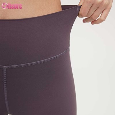 Vestuário Quatro Agulhas Seis Filamentos Compressão Fitness Mulheres Calças de Quadril Alta cintura Slim Full 1 Piece Vestuário Desportivo Calças de Yoga Skinny
