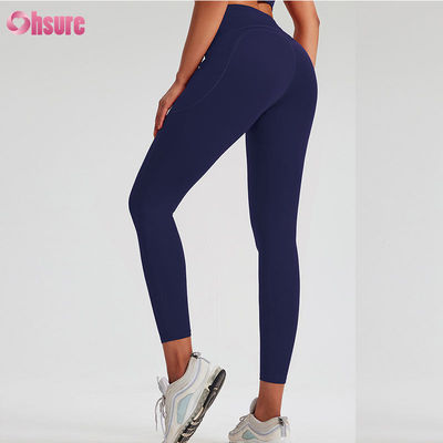 Leggings personalizados Gym Wear Multicolor Calças clássicas de ioga Leggings de treino Feminino Scrunch Leggings de ioga Vestuário esportivo padrão sólido