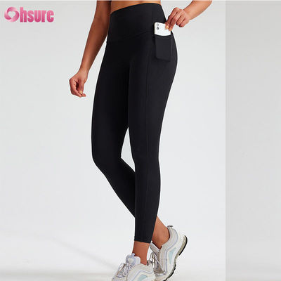 Leggings personalizados Gym Wear Multicolor Calças clássicas de ioga Leggings de treino Feminino Scrunch Leggings de ioga Vestuário esportivo padrão sólido