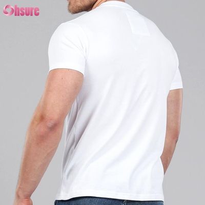 Camiseta de bambu para homens Tecido amigo Camiseta de boxe Decote em V Estampagem Casual Estampa Padrão Malha Suporte muscular
