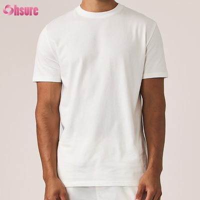 Grande 180-300GSM T-shirt pesado em branco 100% de algodão personalizado T-shirts personalizados para homens