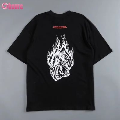 Camiseta Oversize 300GSM Pesada em Branco Personalizada 100% Algodão Personalizar Estampada Feminina