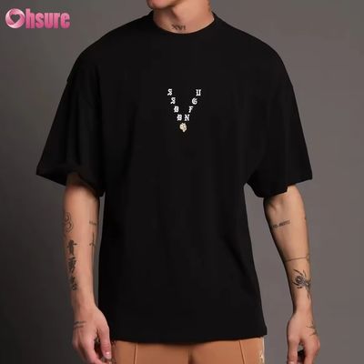 Camiseta Oversize 300GSM Pesada em Branco Personalizada 100% Algodão Personalizar Estampada Feminina