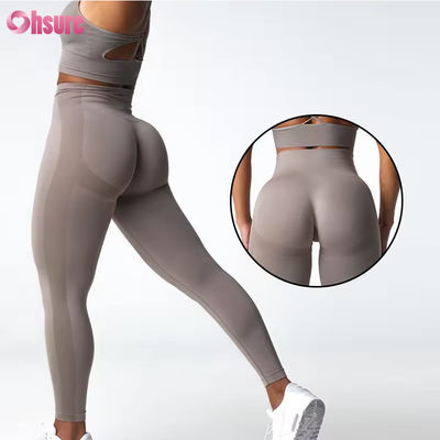 Customizado Brand New Item de Alta Qualidade Alta cintura Scrunch Butt Hip Lifting Calças GYM Fitness Yoga Leggings para mulheres