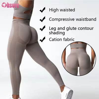 Customizado Brand New Item de Alta Qualidade Alta cintura Scrunch Butt Hip Lifting Calças GYM Fitness Yoga Leggings para mulheres
