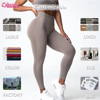 Customizado Brand New Item de Alta Qualidade Alta cintura Scrunch Butt Hip Lifting Calças GYM Fitness Yoga Leggings para mulheres