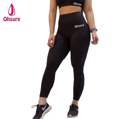 Feminino Scrunch Bum Gym Leggings cintura elástica Esporte Fitness Apertado Activwear com padrão sólido calças de yoga