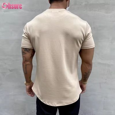 Roupas de Ginástica Manga Curta Sportswear Últimos Designs de Camisetas para Homens Camisetas Estampadas