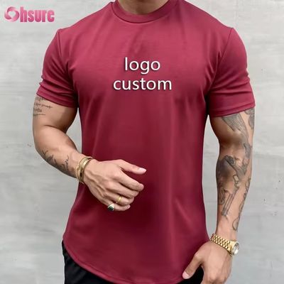 Roupas de Ginástica Manga Curta Sportswear Últimos Designs de Camisetas para Homens Camisetas Estampadas