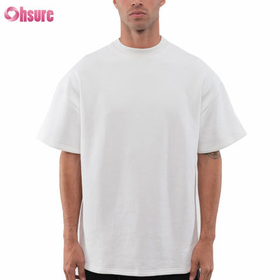 T-shirt Oversized com logotipo personalizado, de alta qualidade, em algodão vintage lavado, com caimento solto, ombros caídos e gramatura pesada