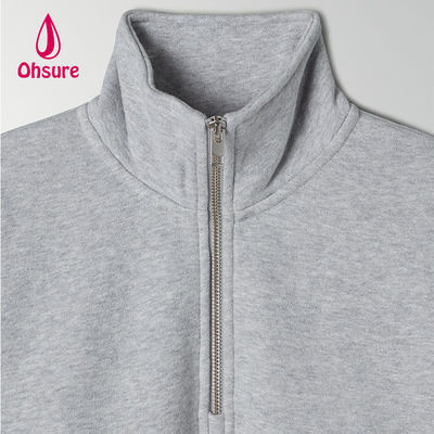 Ohsure Pullover 1/2 Zip 1/4 Zip Sweatshirt em branco Suécer de manga longa de tamanho grande Suécer de manga longa Feminino Hoodie de algodão personalizado Venda quente de lã