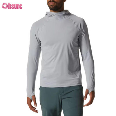 Camiseta Esportiva Masculina Personalizada Manga Longa Academia Corrida Ajuste Justo Absorção de Suor Top