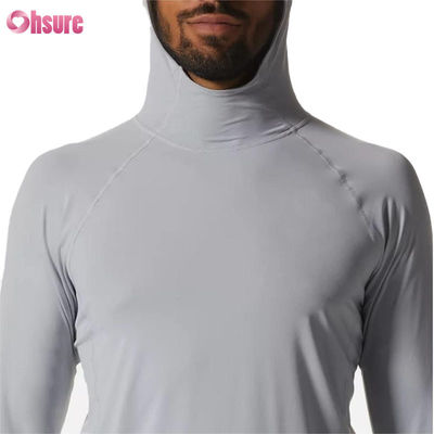 Camiseta Esportiva Masculina Personalizada Manga Longa Academia Corrida Ajuste Justo Absorção de Suor Top