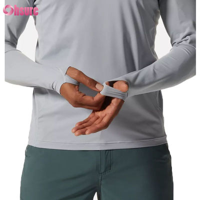 Camiseta Esportiva Masculina Personalizada Manga Longa Academia Corrida Ajuste Justo Absorção de Suor Top