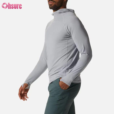 Camiseta Esportiva Masculina Personalizada Manga Longa Academia Corrida Ajuste Justo Absorção de Suor Top