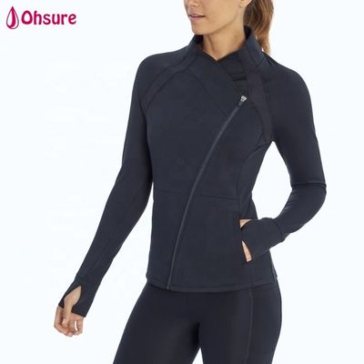 Capa de creme personalizado Impressão de casaco desportivo Feminino Designer Casual Track Suit Ginásio Yoga Usar Colete Único Umper