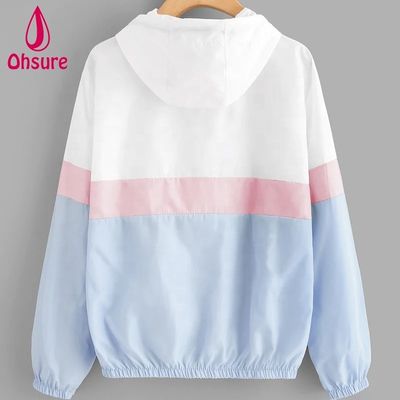 Mulheres Windbreaker Esportes Outdoor Jacket Moda Correr Treino Hoody Jaqueta de Motocicleta Jaqueta de Poliéster Zipper Jacket Tecido Padrão