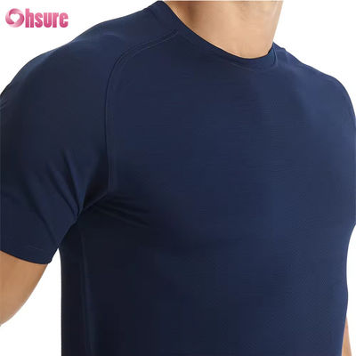 Venda em Grosso US Size Fitness Apparel Gym masculino Sport T-shirts respiráveis High Elastic Quick Dry Running Slim Fit T-shirts
