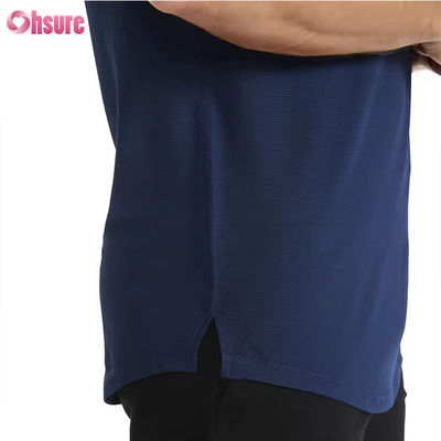 Venda em Grosso US Size Fitness Apparel Gym masculino Sport T-shirts respiráveis High Elastic Quick Dry Running Slim Fit T-shirts