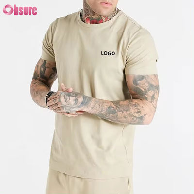 5 Spandex Sports Men T Shirt on Mens T Shirt Vintage Plain Casual Running Custom High Quality 95 Cotton Fitted Gym Impressão de logotipo