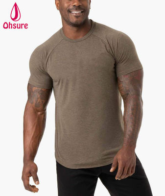 Camiseta Confortável Leve Masculina Academia Fitness Sportswear Tecido Mistura de Poliéster 2022 Nova Moda Sem Costura Stretch Algodão Roupas de Academia