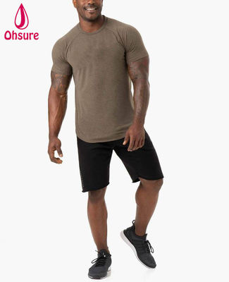 Camiseta Confortável Leve Masculina Academia Fitness Sportswear Tecido Mistura de Poliéster 2022 Nova Moda Sem Costura Stretch Algodão Roupas de Academia