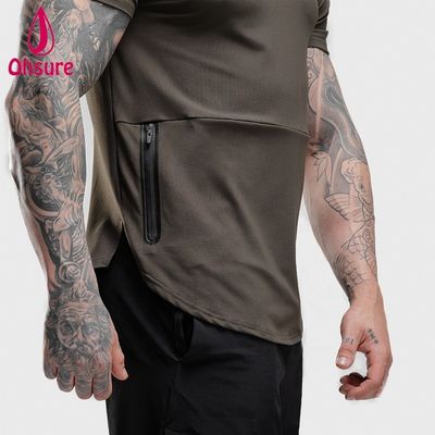 T-shirt de maior porte com manga curta T-shirt fitness masculino