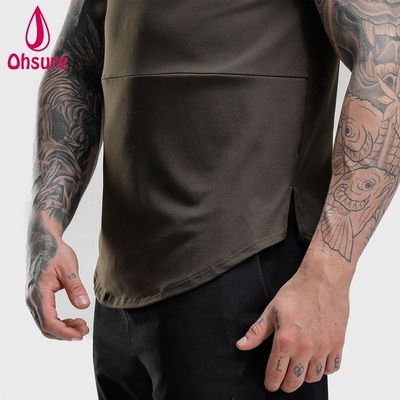 T-shirt de maior porte com manga curta T-shirt fitness masculino