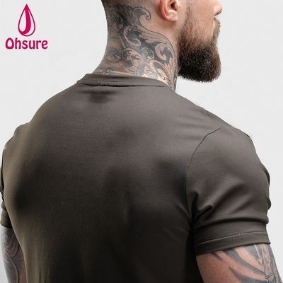 T-shirt de maior porte com manga curta T-shirt fitness masculino