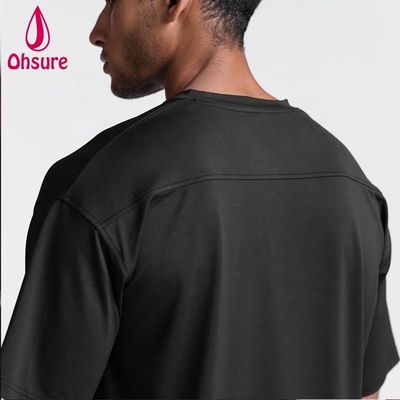 Nova Chegada Impressão Personalizada Maior Tamanho Homem T-Shirt Desporto Caído Suor Leve Wicking Suéter Estilizado Gym Singlet
