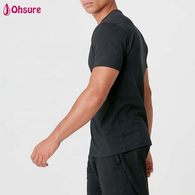 Venda por atacado de logotipo personalizado camisas masculinas Slim Fit Homem roupa de ginástica simples algodão espandêx branco camisa de manga curta masculina