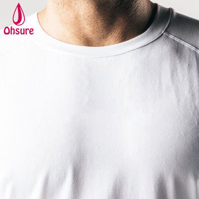 Impressão sem mangas T-shirt cru Cut Arm Homens Treinamento Roupa Treinamento Ginásio Top Homens T-shirts Casual T-shirt em branco camisas em branco