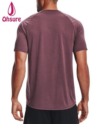 92% Poliéster 8% Elastano Homem Esportes Secagem Rápida Camisetas Atacado Fitness Wear Active Gym Apparel T Shirt para Homem Casual Estampado