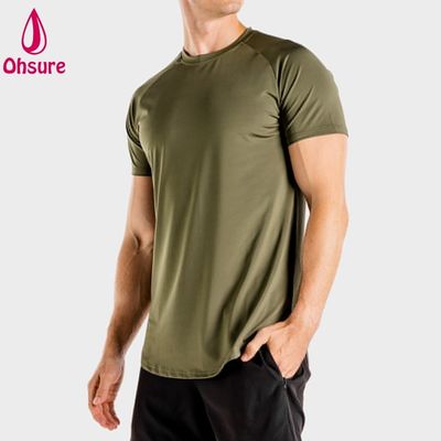 Novos produtos Leve Atlético Respirável Homens Fitness Tecido Spandex Elastano Ropa de Homens T-shirts
