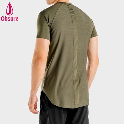 Novos produtos Leve Atlético Respirável Homens Fitness Tecido Spandex Elastano Ropa de Homens T-shirts