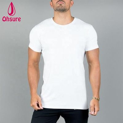 Camiseta de treino masculina de manga curta com impressão personalizada, esportiva, para academia, fitness, compressão, preta, casual, com estampa, malha, OEM