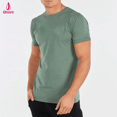 Camiseta Esportiva Masculina em Promoção 95% Algodão 5% Elastano Treino Camiseta Topo Estilo de Vida Masculino Manga Curta Ginásio Tee